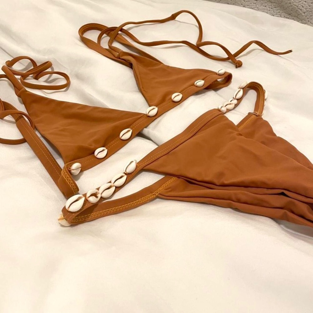 BROWN SHELL BIKINI